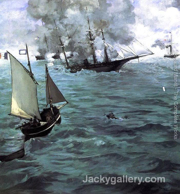 Battle of the Kearsarge and the Alabama by Edouard Manet paintings reproduction